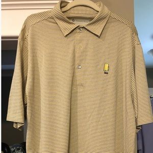 Augusta National Golf Shop Masters Golf Striped Polo Shirt Size Large
